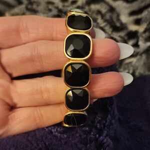 Elegant Black and Gold Bracelet